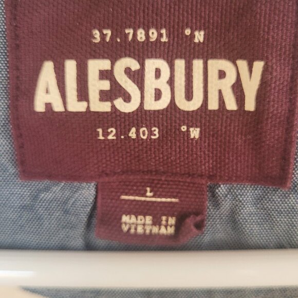 Alesbury Men's L Cream Waffle Knit Thermal Henley Shirt - Picture 2 of 4